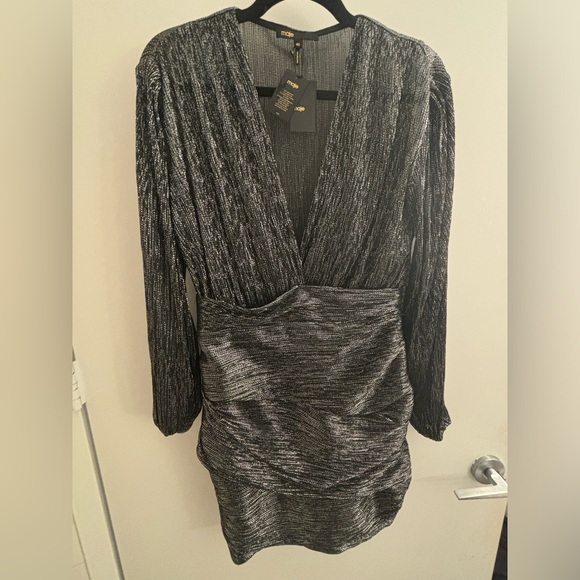 Maje runny metallic mini dress NWT - Picture 1 of 4